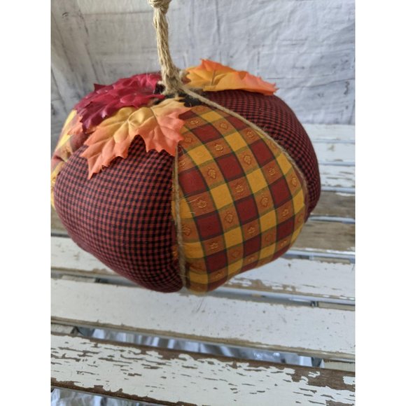 Folk art country pumpkin Thanksgiving fall decor h - Picture 2 of 6